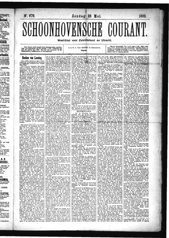 Schoonhovensche Courant 1882-05-28
