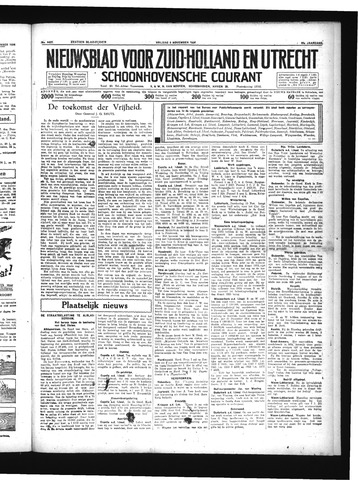 Schoonhovensche Courant 1934-11-09