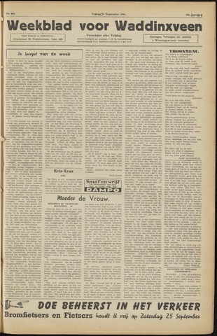 Weekblad voor Waddinxveen 1954-09-24
