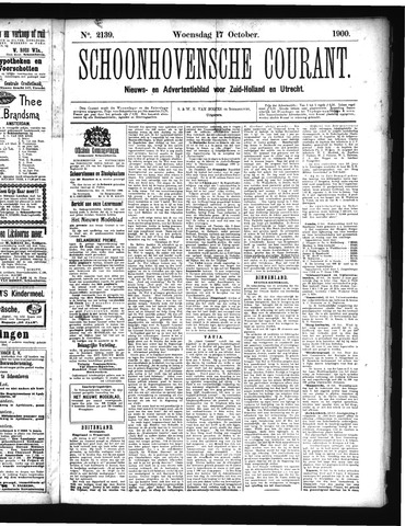 Schoonhovensche Courant 1900-10-17
