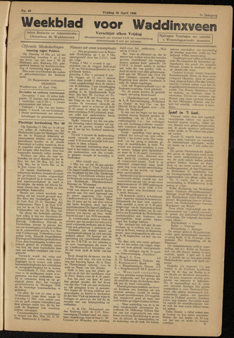 Weekblad voor Waddinxveen 1946-04-26