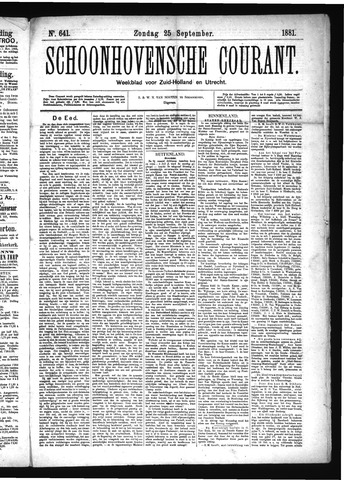 Schoonhovensche Courant 1881-09-25