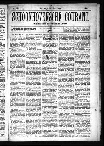 Schoonhovensche Courant 1882-10-29