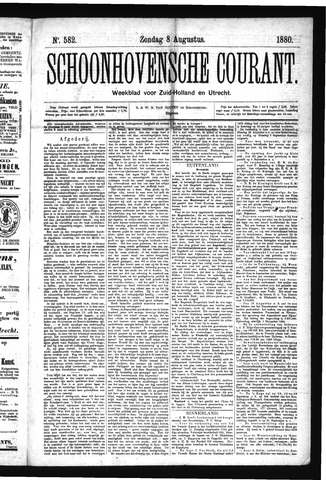 Schoonhovensche Courant 1880-08-08