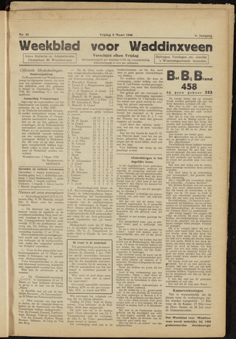 Weekblad voor Waddinxveen 1946-03-08