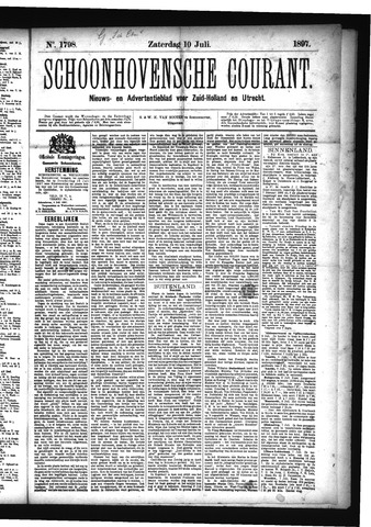 Schoonhovensche Courant 1897-07-10