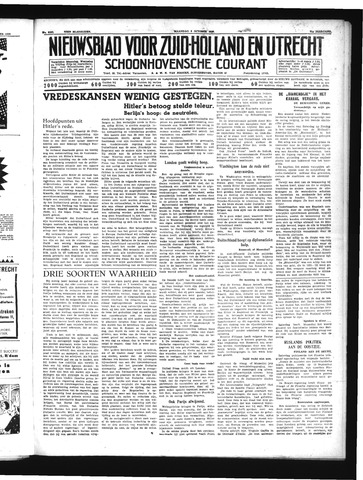 Schoonhovensche Courant 1939-10-09