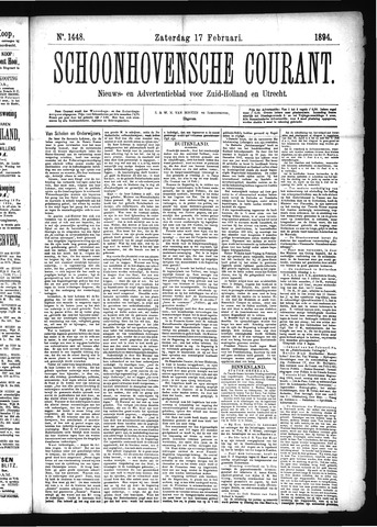 Schoonhovensche Courant 1894-02-17