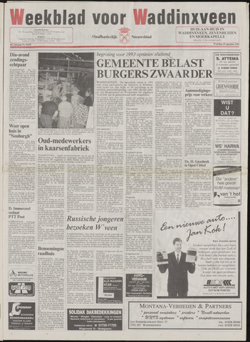 Weekblad voor Waddinxveen 1992-09-30
