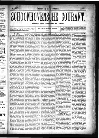 Schoonhovensche Courant 1886-02-13