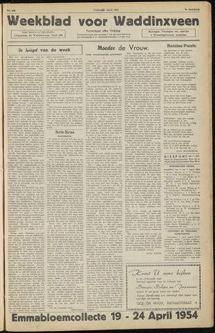 Weekblad voor Waddinxveen 1954-04-09