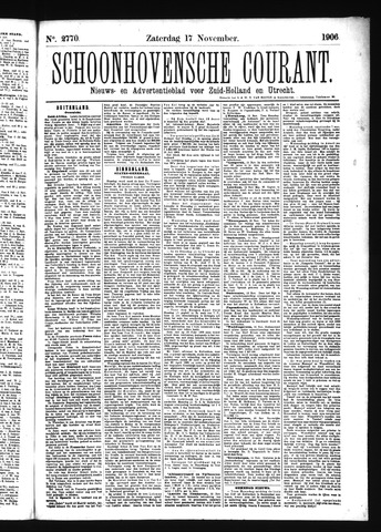 Schoonhovensche Courant 1906-11-17