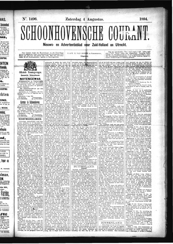 Schoonhovensche Courant 1894-08-04