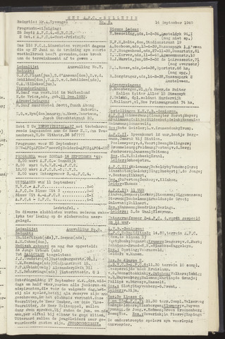 Bulletins (vnl. opstellingen) 1949-09-14