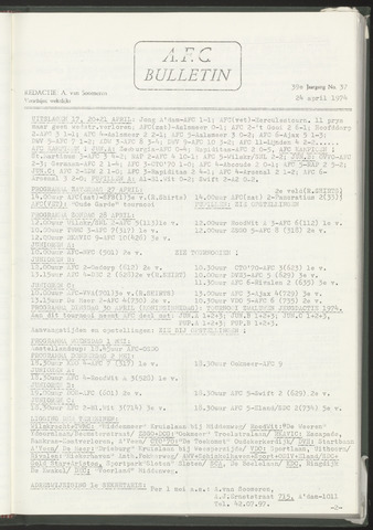 Bulletins (vnl. opstellingen) 1974-04-24