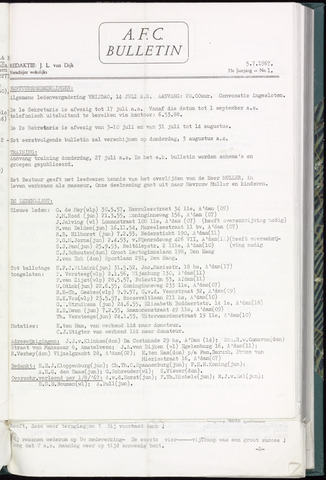 Bulletins (vnl. opstellingen) 1967-07-05