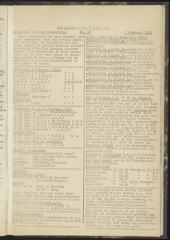 Bulletins (vnl. opstellingen) 1951-02-07