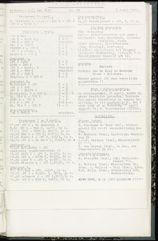 Bulletins (vnl. opstellingen) 1962-04-03