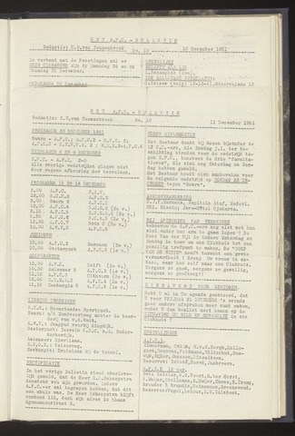Bulletins (vnl. opstellingen) 1951-12-11
