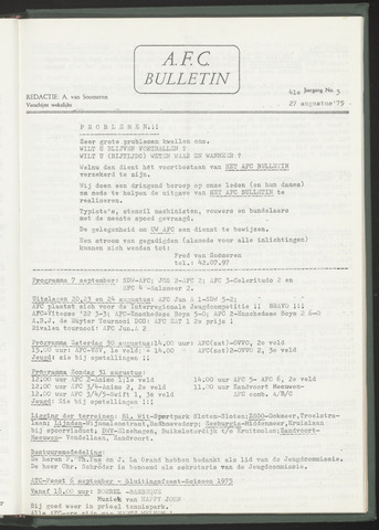 Bulletins (vnl. opstellingen) 1975-08-27