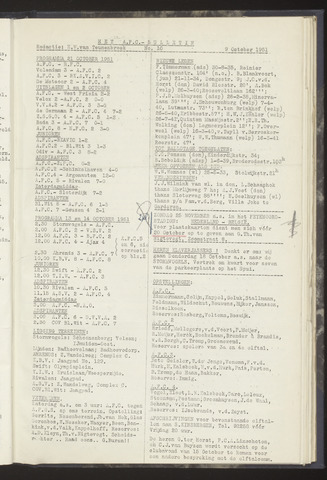 Bulletins (vnl. opstellingen) 1951-10-09