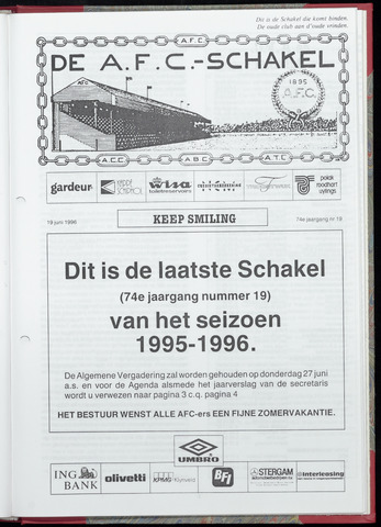 Schakels (clubbladen) 1996-06-19