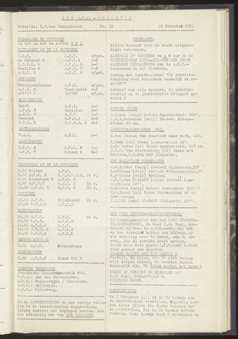 Bulletins (vnl. opstellingen) 1951-11-13