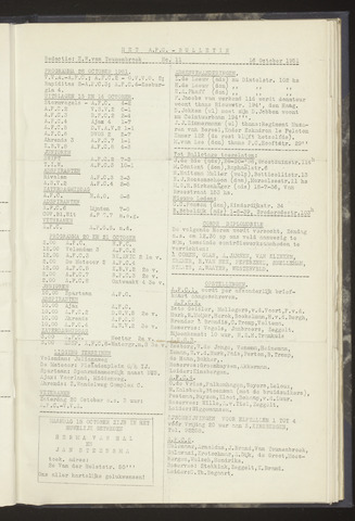 Bulletins (vnl. opstellingen) 1951-10-16