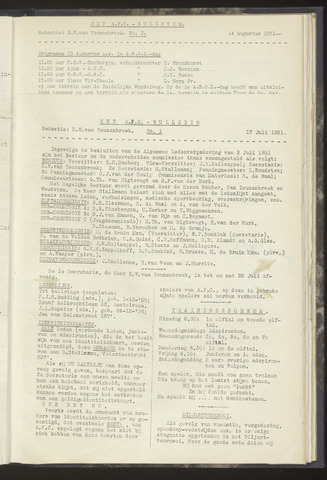 Bulletins (vnl. opstellingen) 1951-07-17