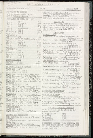 Bulletins (vnl. opstellingen) 1961-10-03