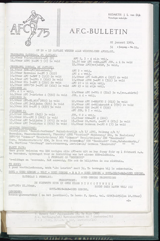 Bulletins (vnl. opstellingen) 1969-01-22