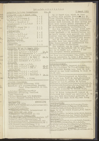 Bulletins (vnl. opstellingen) 1951-03-07