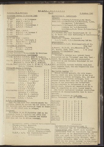 Bulletins (vnl. opstellingen) 1946-10-09