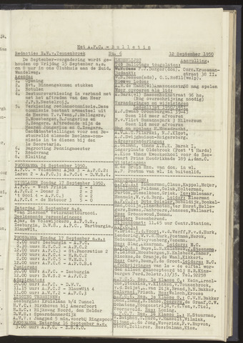 Bulletins (vnl. opstellingen) 1950-09-12