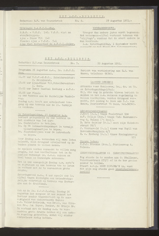 Bulletins (vnl. opstellingen) 1951-08-22