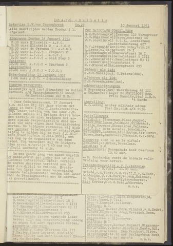 Bulletins (vnl. opstellingen) 1951-01-10