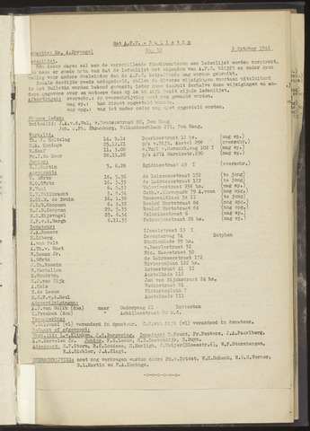 Bulletins (vnl. opstellingen) 1946-10-02