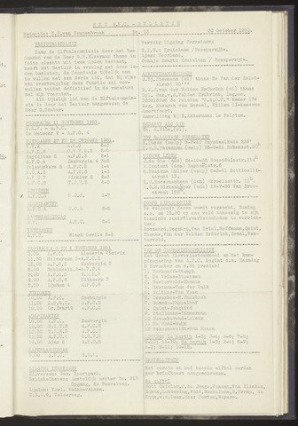 Bulletins (vnl. opstellingen) 1951-10-30