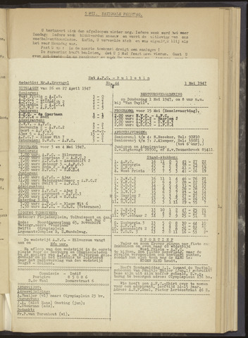 Bulletins (vnl. opstellingen) 1947-05-01