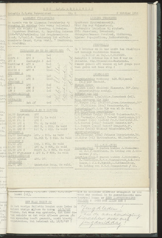 Bulletins (vnl. opstellingen) 1956-10-02