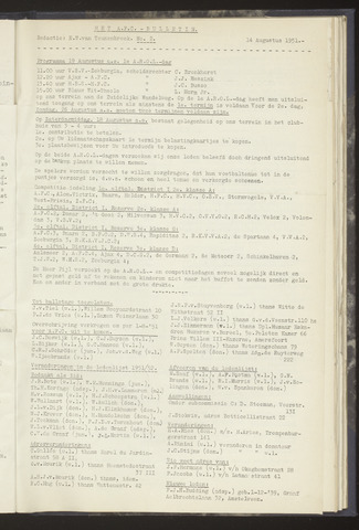 Bulletins (vnl. opstellingen) 1951-08-14