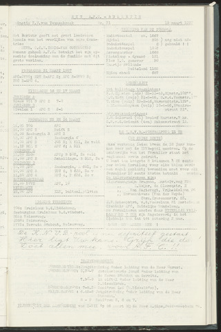 Bulletins (vnl. opstellingen) 1957-03-19