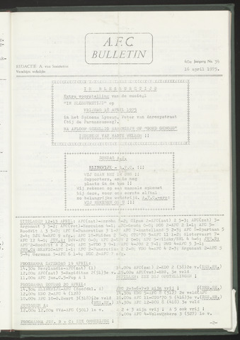 Bulletins (vnl. opstellingen) 1975-04-16