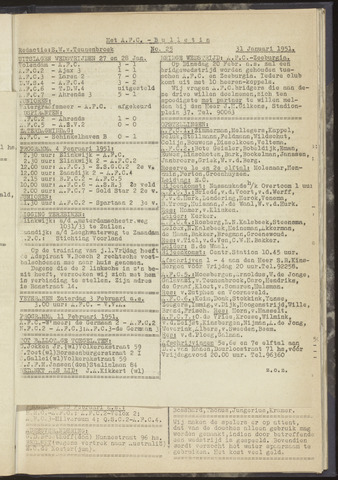 Bulletins (vnl. opstellingen) 1951-01-31