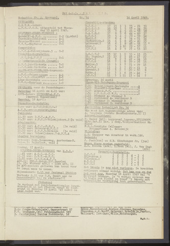 Bulletins (vnl. opstellingen) 1949-04-07