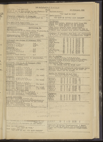 Bulletins (vnl. opstellingen) 1948-02-19