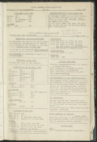 Bulletins (vnl. opstellingen) 1953-04-28