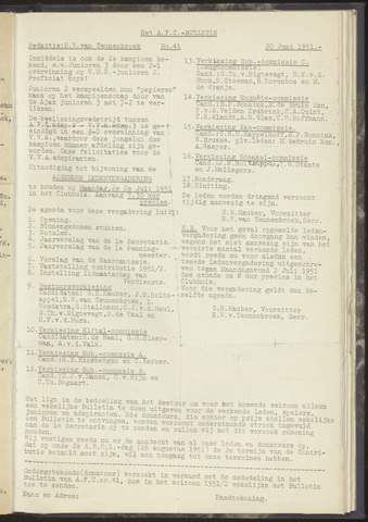 Bulletins (vnl. opstellingen) 1951-06-20