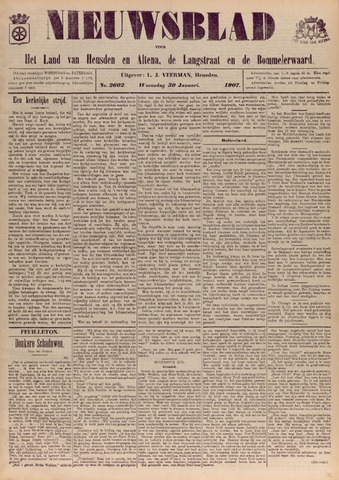 Nieuwsblad het land van Heusden en Altena de Langstraat en de Bommelerwaard 1907-01-30
