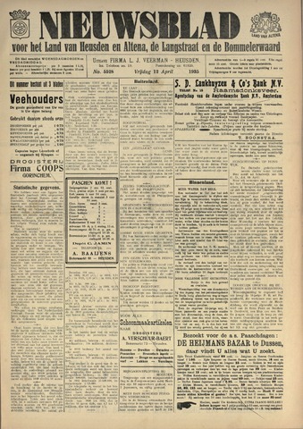 Nieuwsblad het land van Heusden en Altena de Langstraat en de Bommelerwaard 1935-04-12